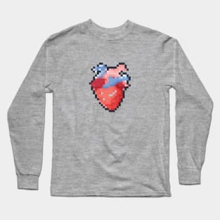 Anatomical Pixel Heart Long Sleeve T-Shirt